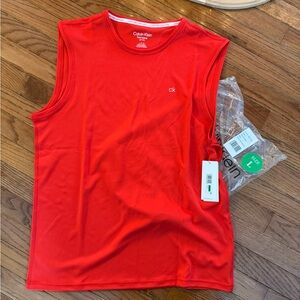Calvin Klein Men's Vibrant Red SwimwearTank Top
